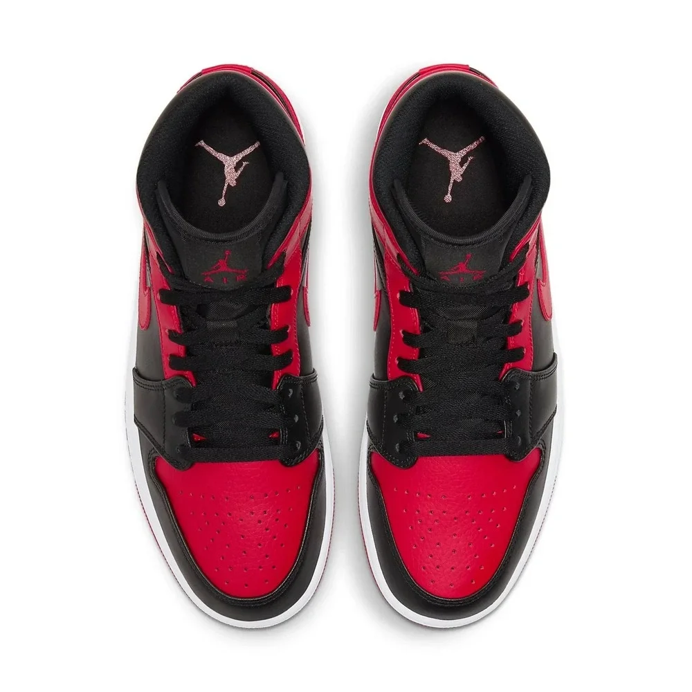 Size 10.5 - [NEW] Men's Air‎ Jordan 1 Mid Shoes 'Black' 554724-074